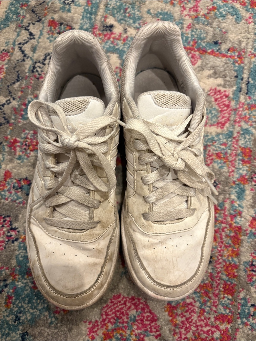 adidas White Kids' Low-Top Sneakers - Picture 6 of 6